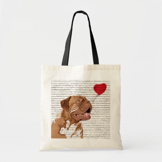 Dogue De Bordeaux Loveの気球のトートバック トートバッグ (正面)