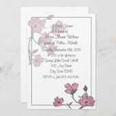 Dogwood Bridal Showerへの招待 招待状 (正面/裏面)