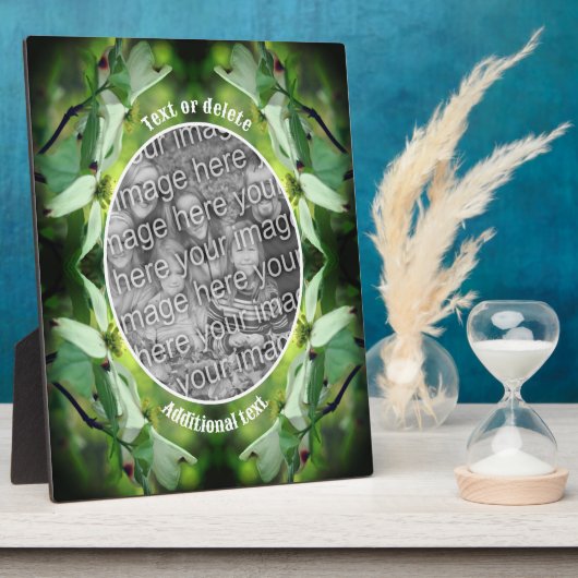 Dogwood Flowerパーソナライズされた Create Your Own Photo フォトプラーク (側面)