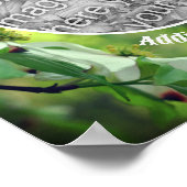 Dogwood Flowerパーソナライズされた Create Your Own Photo ポスター (角)