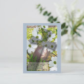 Dogwood Flower and Cross w/John 3:16はがき ポストカード (スタンド正面)