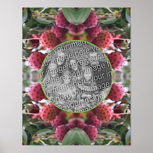 Dogwood Fruit自然フレーム自分の写真を作成 ポスター (正面)