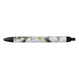 Dogwood White Floral Flowers Pens 黒ボールペン