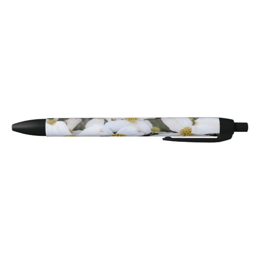 Dogwood White Floral Flowers Pens 黒ボールペン (ボトム)