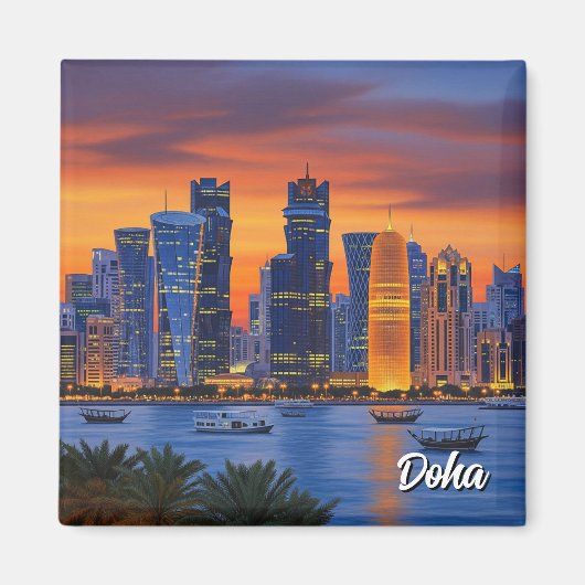 Doha Qatar Travel マグネット (正面)