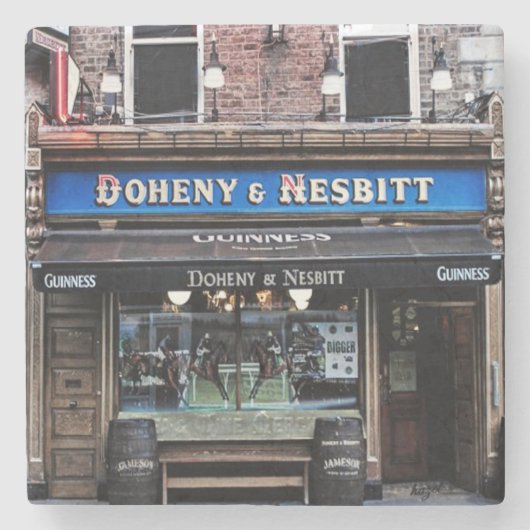 DohenyおよびNesbittのアイルランドのパブの大理石のコースター ストーンコースター (正面)