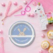 Doilyライトブルー ペーパープレート (パーティー)