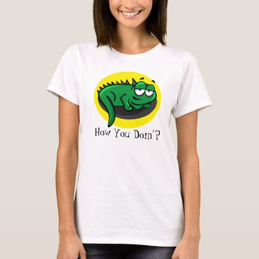 doin'? "かいかに漫画のトカゲ" tシャツ (正面)