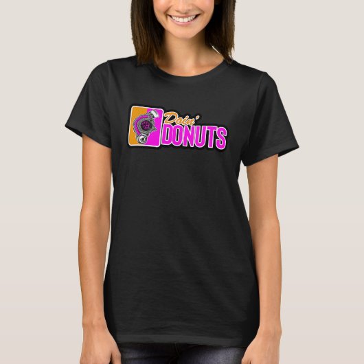Doin Donuts Car Drifting PS Tuning Lovers Tシャツ (正面)