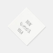 Doin' yoga cute dog スタンダードカクテルナプキン (角)