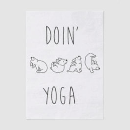 Doin' yoga cute dog 薄葉紙