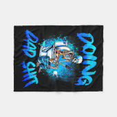 Doing Dad Skeleton Toilet Fathers Day Funny Dad  フリースブランケット (正面(横))