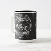 "Doing Great" - BurnsInHellによるゴールドフィッシュ ツートーンマグカップ (正面左)