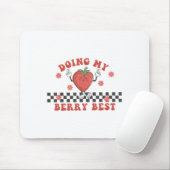 Doing My Berry Strawberry Motivation Insred Groovy マウスパッド (マウス)