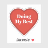 Doing My Best Heart Sticker - Relatable Sticker シール (シート)