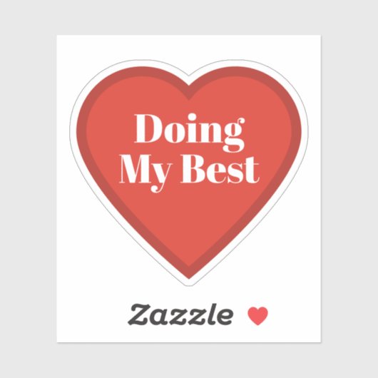 Doing My Best Heart Sticker - Relatable Sticker シール (シート)