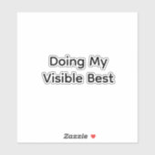 Doing my visible best シール (シート)