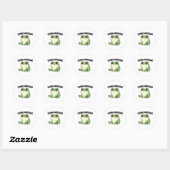 Doing Nothing Frog Sticker Cute Relaxed Frog Meme  ラウンドシール (シート)
