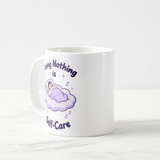 Doing Nothing is Self-Care Mug コーヒーマグカップ (正面左)