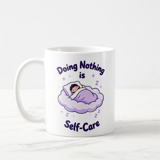 Doing Nothing is Self-Care Mug コーヒーマグカップ (左)