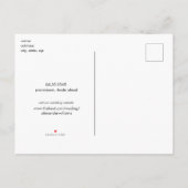 Doing the Dang Thing Black & White Save the Date 案内ポストカード (裏面)