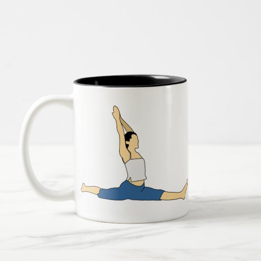 Doing Yoga ツートーンマグカップ (左)