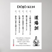 Dojo Kun – The Five Precepts of Karate ポスター (正面)