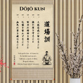 Dojo Kun – The Five Precepts of Karate ポスター