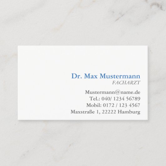 Doktor Visitenkarte 名刺 (正面)