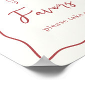 Dolce Vita Italian Bridal Shower Favors Sign ポスター (角)