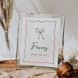 Dolce Vita Italian Bridal Shower Favors Sign ポスター