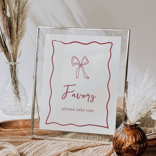 Dolce Vita Italian Bridal Shower Favors Sign ポスター