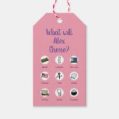 Doljabi Doljanchi Dolの韓国人の第1最初誕生日 ギフトタグ (正面)