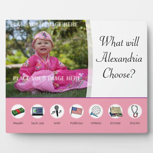 Doljabi Doljanchi Dolの韓国人の第1最初誕生日 フォトプラーク (正面)