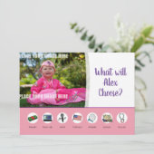 Doljabi Doljanchi Dolの韓国人の第1最初誕生日 招待状 (スタンド正面)