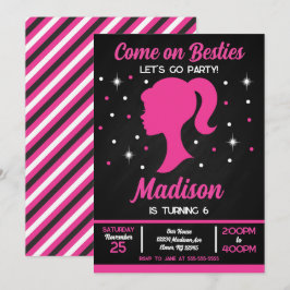 Doll Besties Fashion Party Birthday  招待状