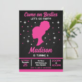 Doll Besties Fashion Party Birthday 招待状 (スタンド正面)