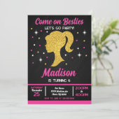 Doll Besties Fashion Party Birthday  招待状 (スタンド正面)