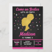 Doll Besties Fashion Party Birthday 招待状 (正面)