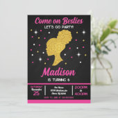 Doll Besties Fashion Party Birthday 招待状 (スタンド正面)