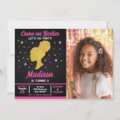 Doll Besties Fashion Party Photo Birthday  招待状 (正面)