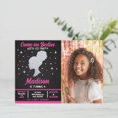 Doll Besties Fashion Party Photo Birthday  招待状 (スタンド正面)