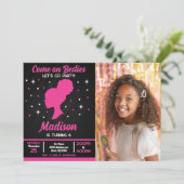 Doll Besties Fashion Party Photo Birthday  招待状 (スタンド正面)