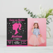 Doll Besties Fashion Party Photo Birthday  招待状 (スタンド正面)