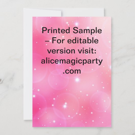 Doll Box Birthday Invitation - Barbie-Inspired Pin 招待状 (裏面)