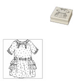 doll dress art stamp ラバースタンプ (押印)