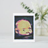 Doll Head 8 Bit Glitch Halloween ポストカード (スタンド正面)