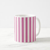 doll pink striped | pink stripes  コーヒーマグカップ (正面右)