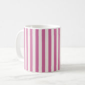 doll pink striped | pink stripes コーヒーマグカップ (正面左)