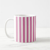 doll pink striped | pink stripes  コーヒーマグカップ (左)